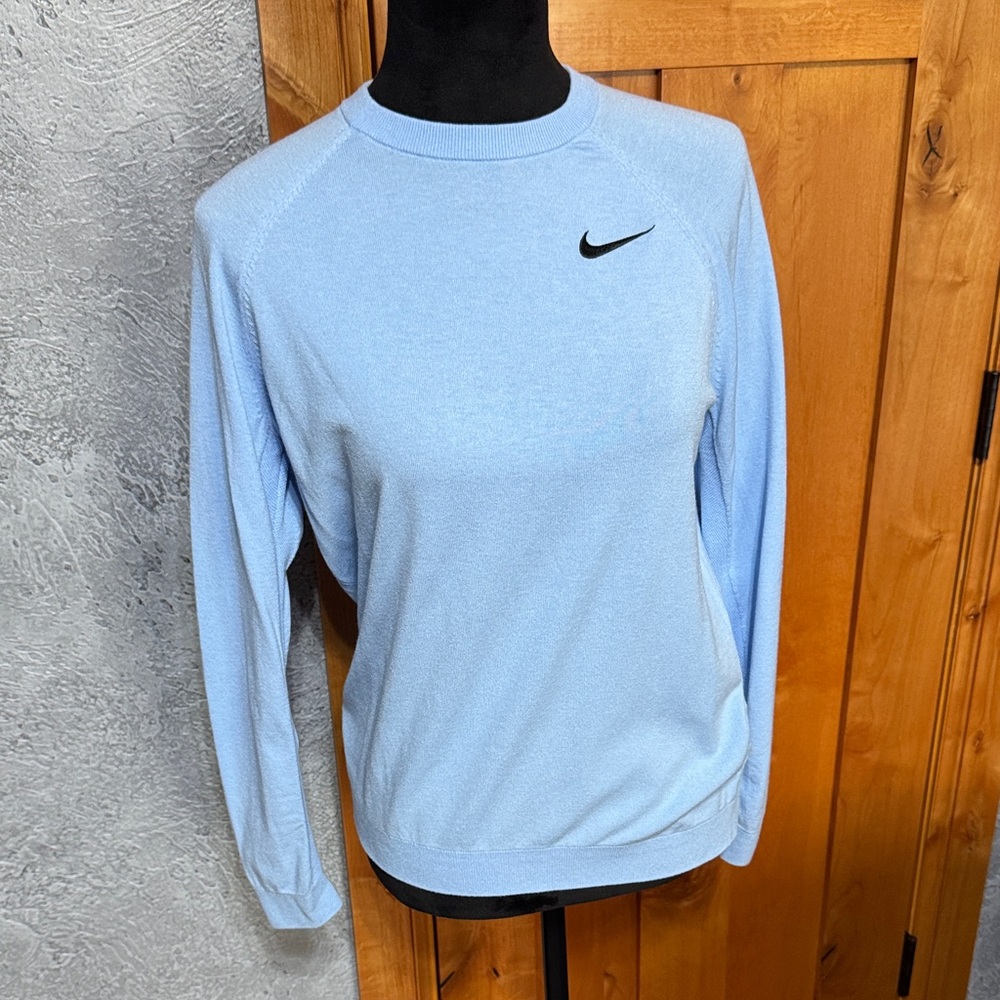 Nike Sky Blue Crewneck with Black Swoosh